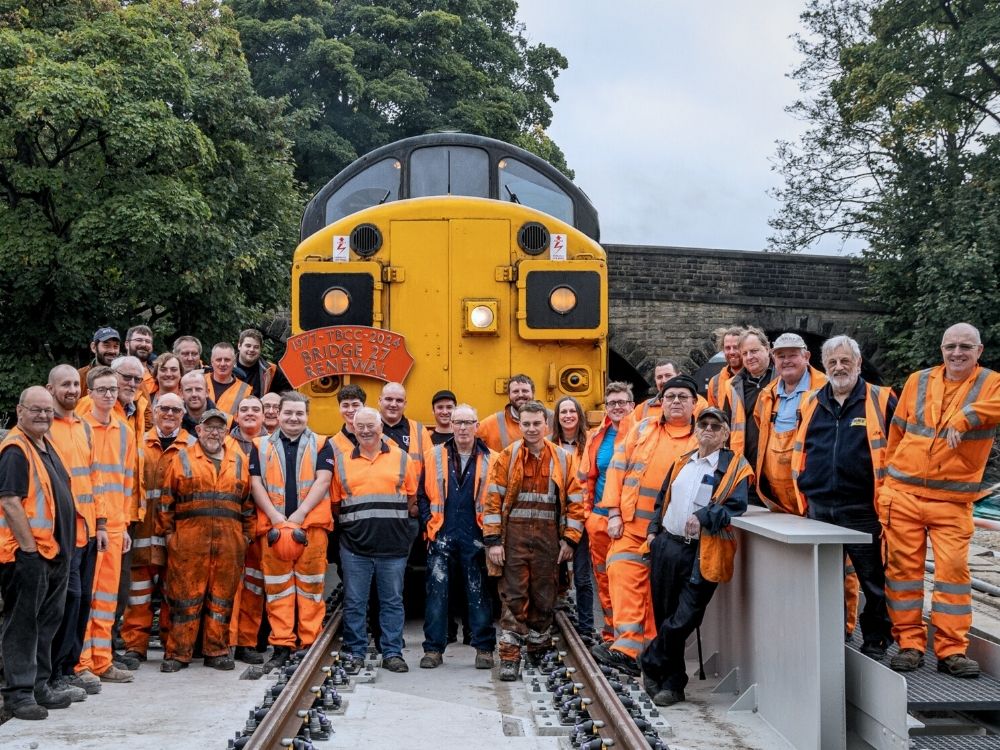 Keighley Worth Valley Railway track volunteers