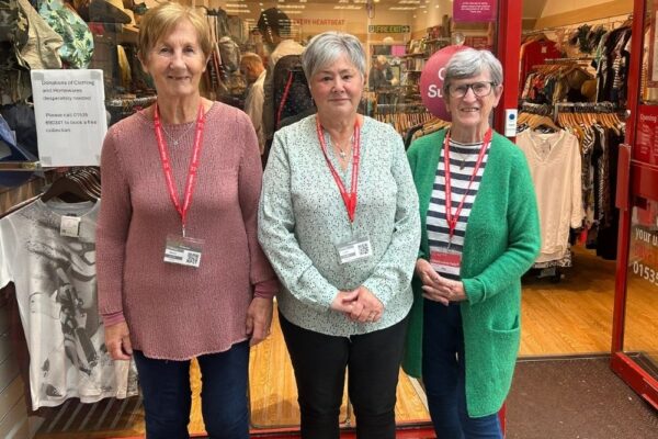 Volunteers at British Heart Foundation charity shop Keighley